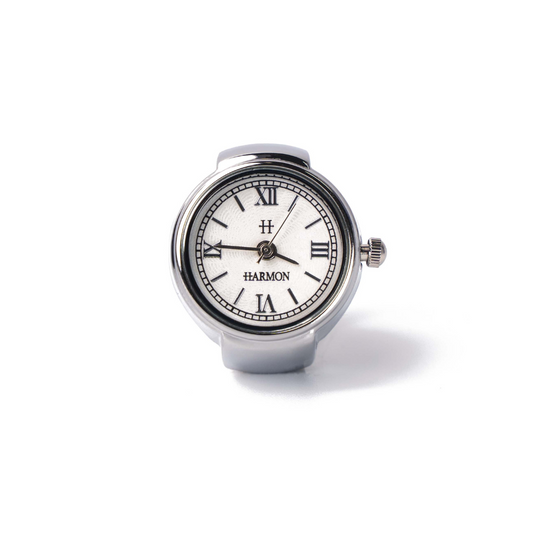 Silver ring watch by Harmon Watch Co.